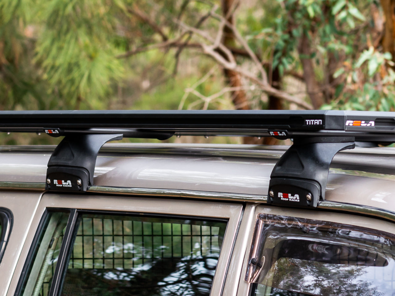 Nissan Patrol 2012 - 2016 Y61 Low Gutter Mount and 2000x1400 Titan Tra ...